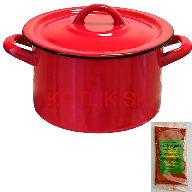 Smaltovaný hrniec s pokrievkou COMBI 5,5 l + korenie na kotlíkový guláš 50 g