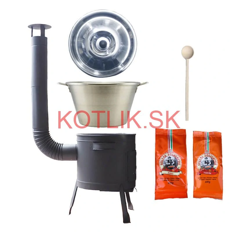 Nerezový kotol 40 L + nízka kotlina 45 PLUS 600 + paprikové korenie na guláš