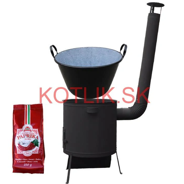 Zabíjačkový smaltovaný kotol 100 L, žiaruvzdorná kotlina 42 PLUS 600 4 MM + sladká paprika GURMÁN 250 g