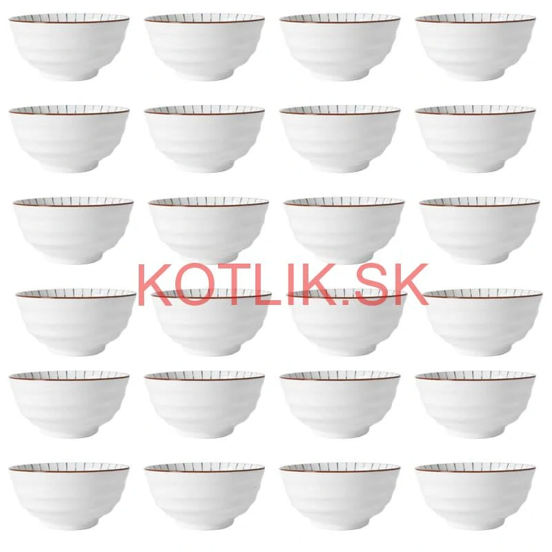 Sada 24 ks veľkých keramických misiek na guláš a polievky, 1 liter