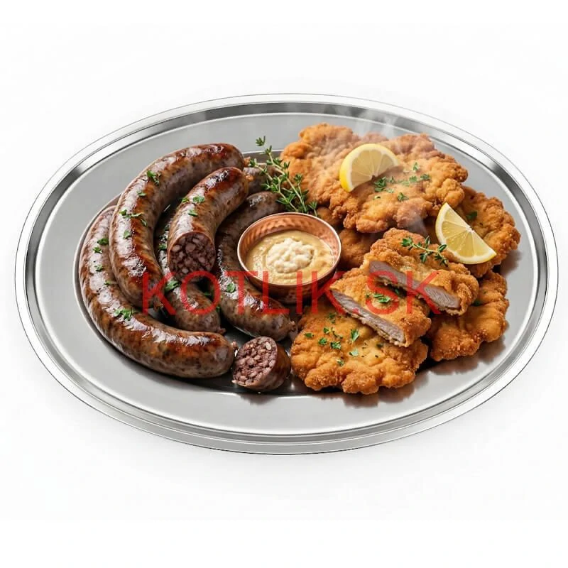 Nerezový oválny podnos (40,5cm) – Odolná servírovacia tácka na mäso aj koláče