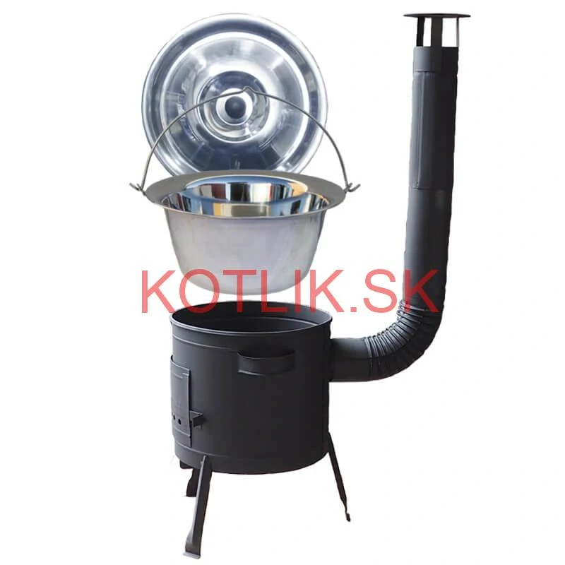 Guláš pre 10–15 ľudí – catering set s antikorovým kotlíkom 14 L