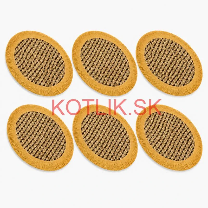 Prírodné podložky pod tanier so strapcami 37 cm, 6 ks