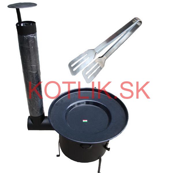 Grilovacia panvica s retiazkou + kotlina 39 cm