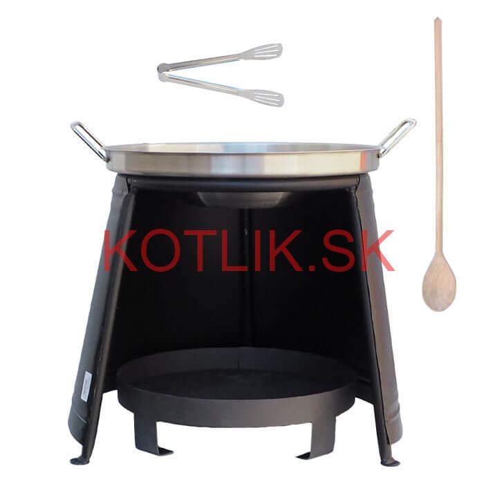 Nerezová panvica 39 cm + chránič plameňa a ohnisko