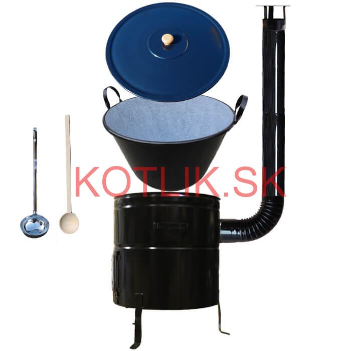 Smaltovaný kotol 60 L + kovová kotlina 53 cm BIG PARTY
