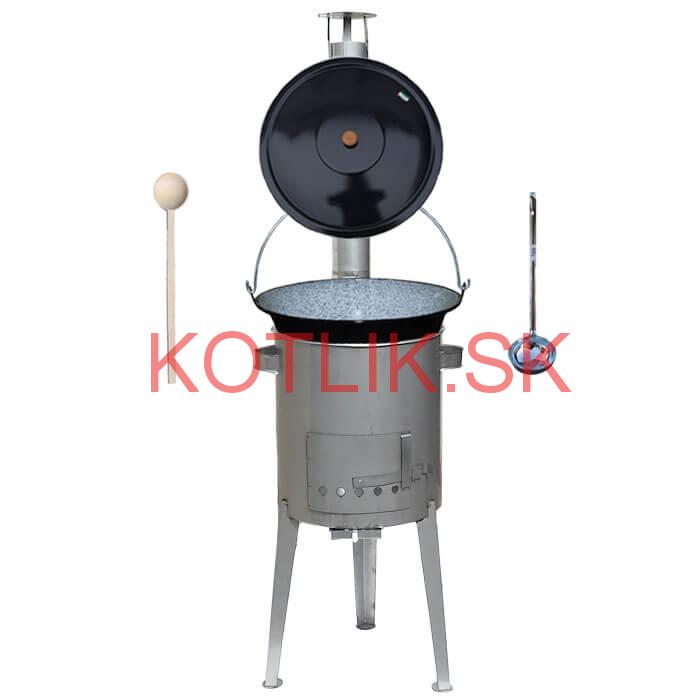 Smaltovaný kotlík 30 L (1,2 mm) + nerezová kotlina 45 cm LUXUS