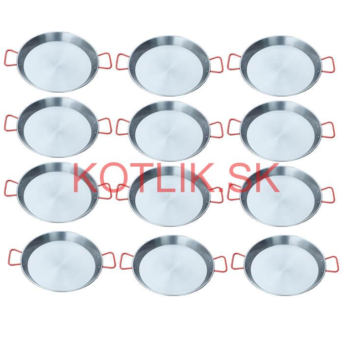 Paella Tapas catering 22 cm – 12 ks oceľových panvic
