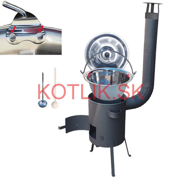 Antikorový kotlík 30 L (0,8 mm) + žiaruvzdorná kotlina 45 PLUS 600 4 MM