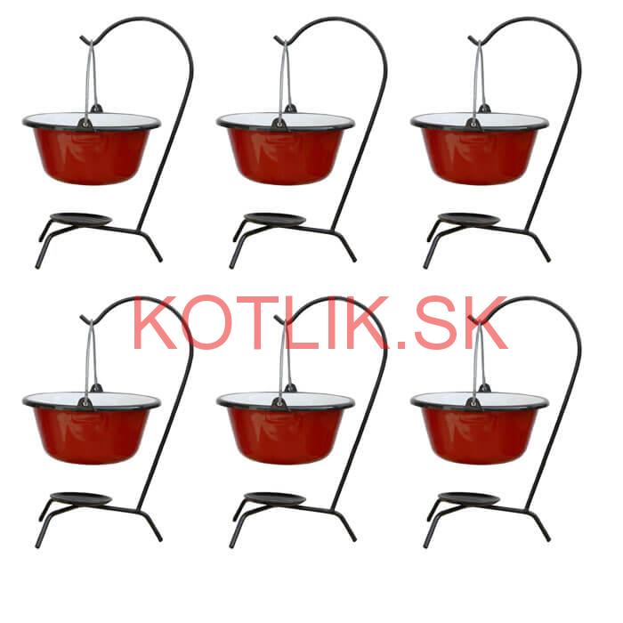 Servírovacia súprava SMALT RED 6 ks