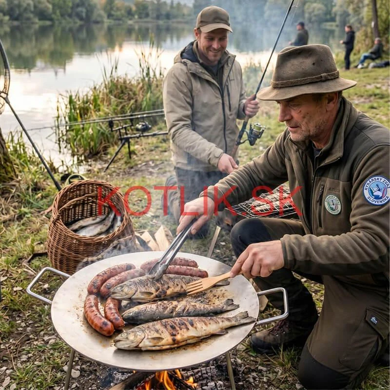 Nerezová grilovacia panvica s nožičkami 55 cm BBQ
