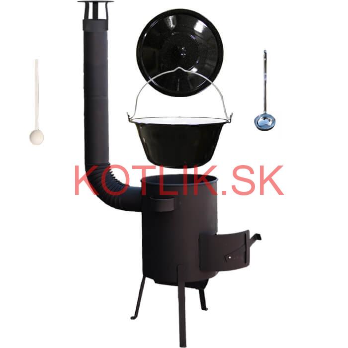 Smaltovaný kotlík 16 L + žiaruvzdorná kotlina 39 PLUS 600 4 MM