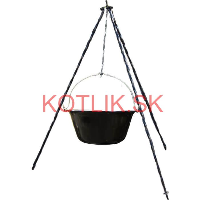 Smaltovaný kotlík 25 L + trojnožka 1,2 m
