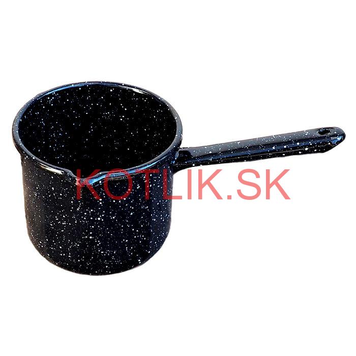 Smaltovaný hrnček s rúčkou 1 L - Čierny