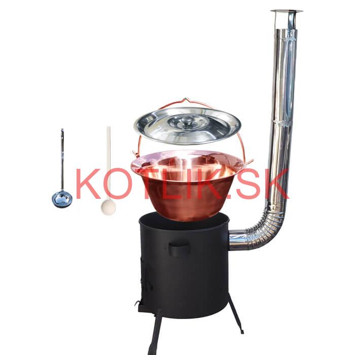 Medený kotlík 20 L (1,2 mm) + žiaruvzdorná kotlina (1 mm) 42 PLUS 600