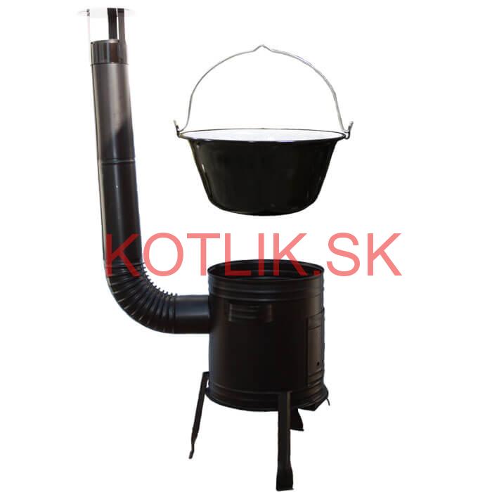 Smaltovaný kotlík 8 L (1,2 mm) + kovová kotlina 31 CLASSIC (KOV) Easy party