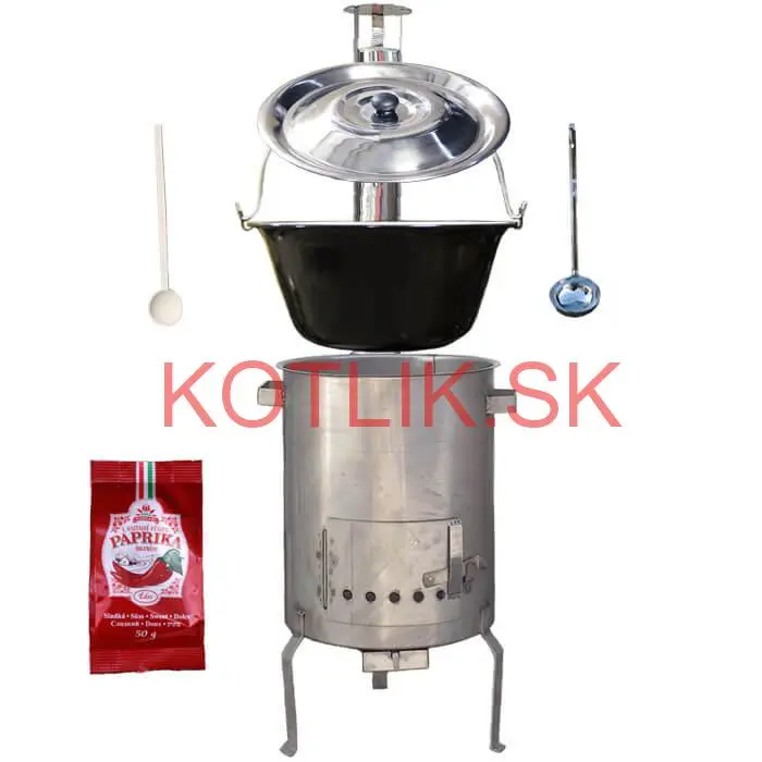 Smaltovaný kotlík 20 L (1,2 mm) + nerezová kotlina (1,5 mm) 42 cm STRONG EXCLUSIVE