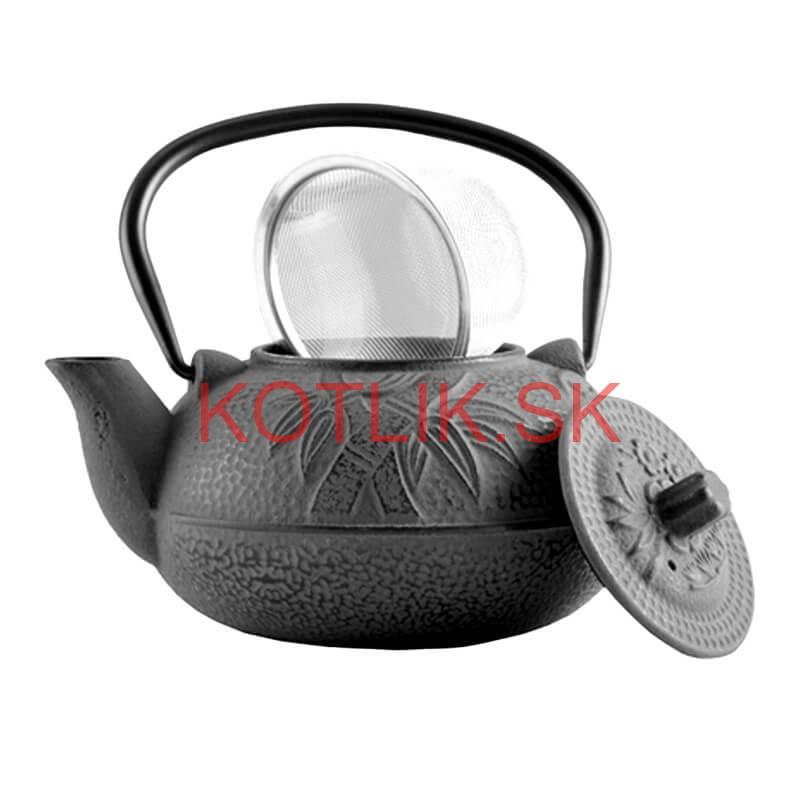 Liatinový čajník 600 ml šedý