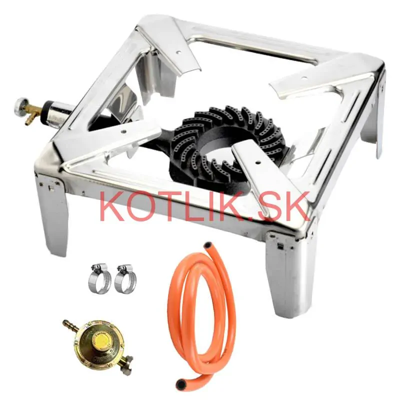 Plynový horák - varič 3,5 kW PB INOX + pripojovacie príslušenstvo