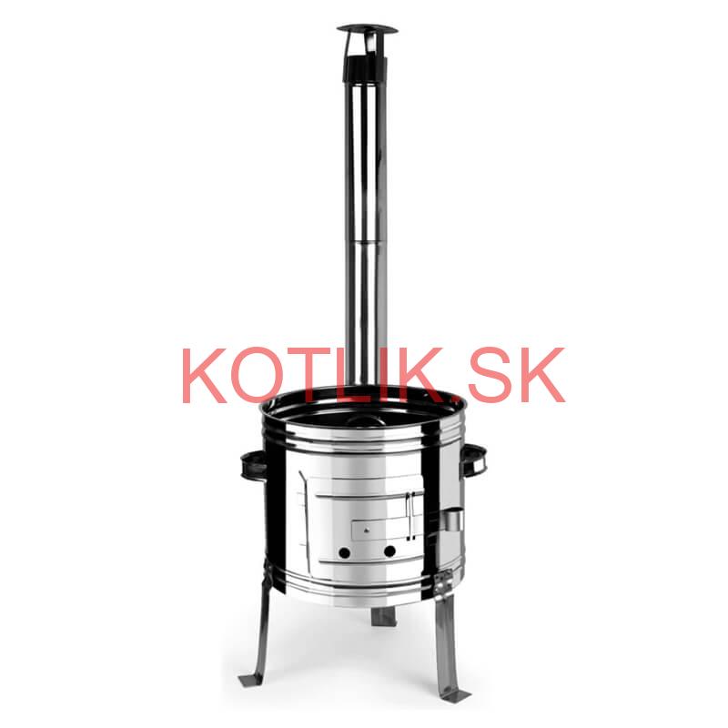 Nerezový kotlík 20 L (1,2 mm) + Nerezová kotlina 42 INOX + vareška + misky 12 ks