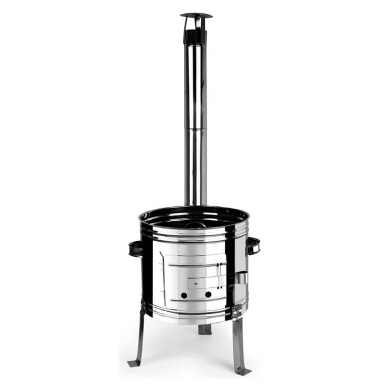 Smaltovaný kotlík 16 L + nerezová kotlina 39 INOX + misky 12 ks