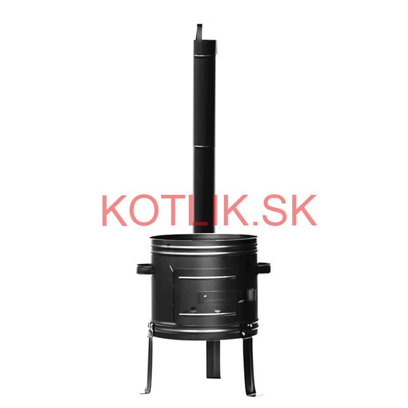 Smaltovaný kotlík 13 L + kovová kotlina 36 KOV + misky 12 ks