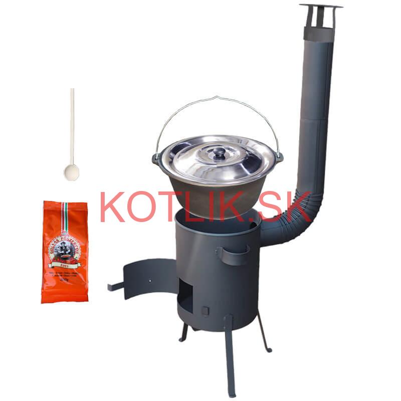 Liatinový kotlík 16 L + žiaruvzdorná kotlina 36 PLUS 600 4 MM