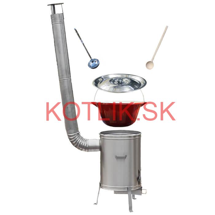 Liatinový kotlík so smaltovanou úpravou 10,8 L + Nerezová kotlina 33 LUX