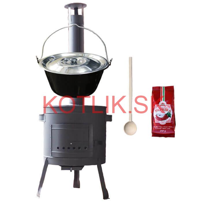 Smaltovaný kotlík 22 L (1,2 mm) + hrubostenná (1,5 mm) žiaruvzdorná kotlina BALKY STRONG 42 PLUS 600