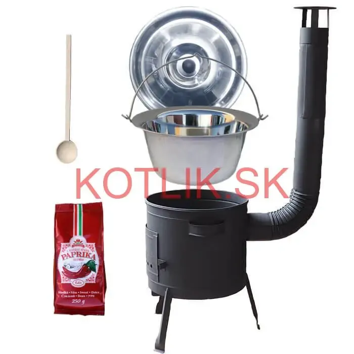 Nerezový kotlík 22 L (0,8 mm) INOX + hrubostenná (1,5 mm) žiaruvzdorná kotlina BALKY STRONG 42 PLUS 600