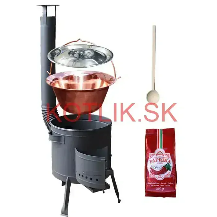 Medený kotlík 20 L (1,2 mm) + hrubostenná (1,5 mm) žiaruvzdorná kotlina BALKY STRONG 42 PLUS 600