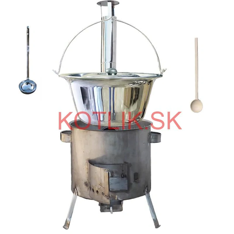 Nerezový kotlík 30 L (1,2 mm) INOX + nerezová kotlina 45 cm (1,5 mm) STRONG CLASSIC