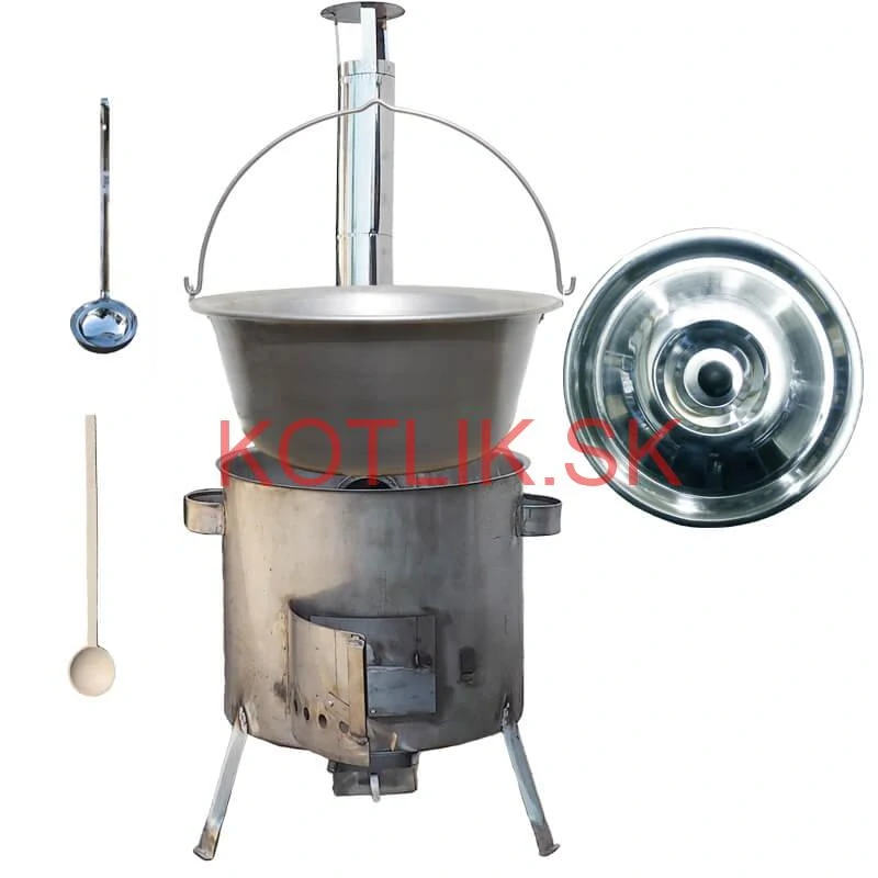 Nerezový kotlík 30 L (1,5 mm) + nerezová kotlina 45 cm (1,5 mm) STRONG CLASSIC