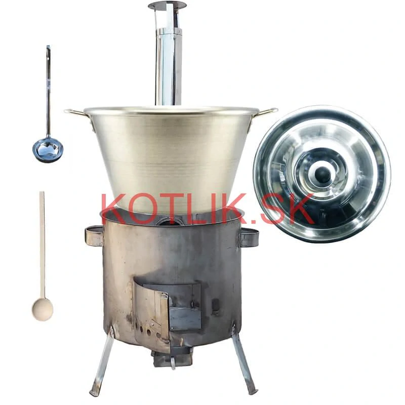 Nerezový kotol 40 L (1,2 mm) INOX + nerezová kotlina 45 cm (1,5 mm) STRONG CLASSIC