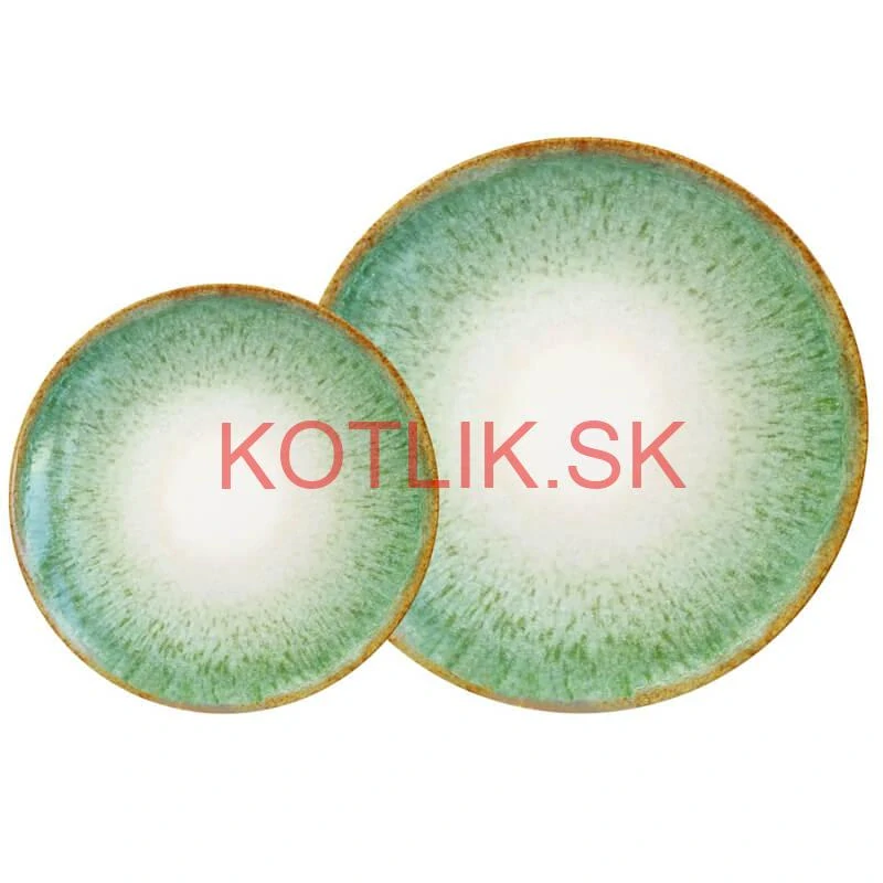 Súprava keramických tanierov 18 ks GREEN