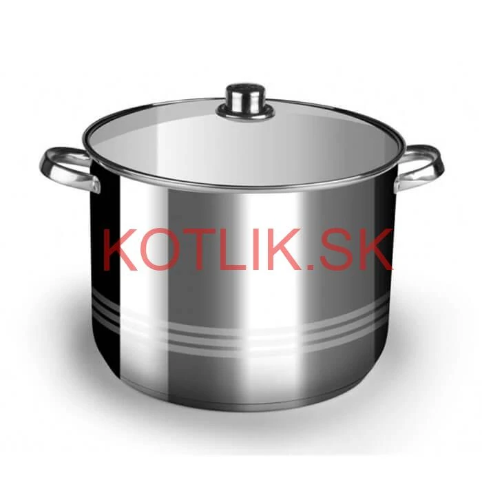 Nerezový hrniec 9 L + sklenená pokrievka