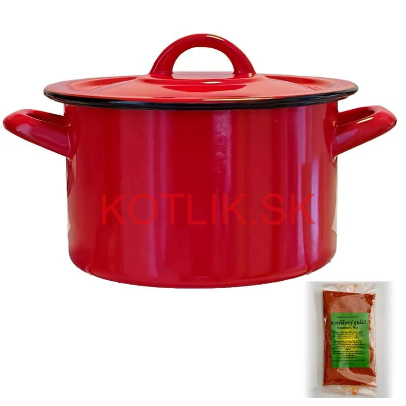 Smaltovaný hrniec s pokrievkou COMBI 3 l + korenie na kotlíkový guláš 50 g