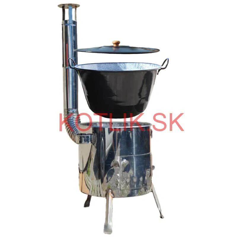 Smaltovaný kotol 60 L + nerezová kotlina 53 cm LUSTRO