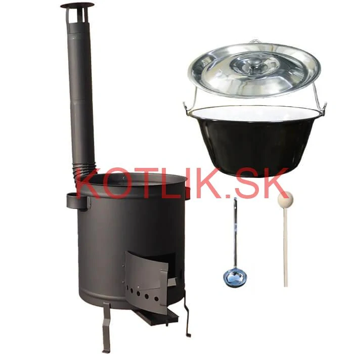 Smaltovaný kotlík 16 L (1,2 mm) + hrubostenná (1,5 mm) a žiaruvzdorná kotlina 39 PLUS 600