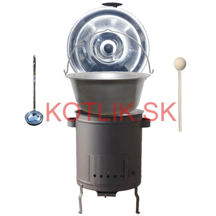 Nerezový kotlík 15 L (1,5 mm) + hrubostenná (1,5 mm) a žiaruvzdorná kotlina 36 PLUS 600
