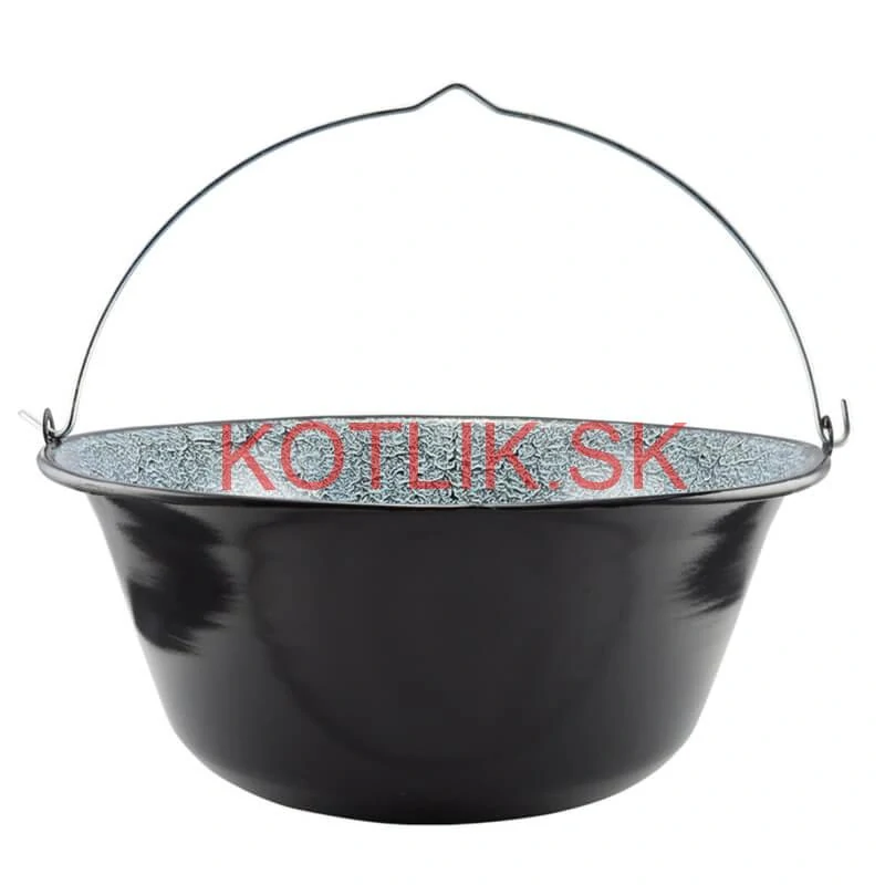 Smaltovaný kotlík (1,2 mm) 25 L + plynový horák k PB + nízka kotlina 42 PLUS 600 + nerezová pokrievka INOX