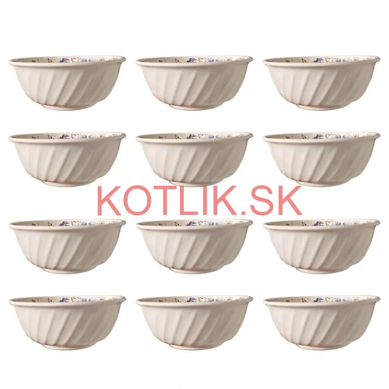 Plastová miska s kvetinovým vzorom (750 ml) – teraz v sade 12 kusov!