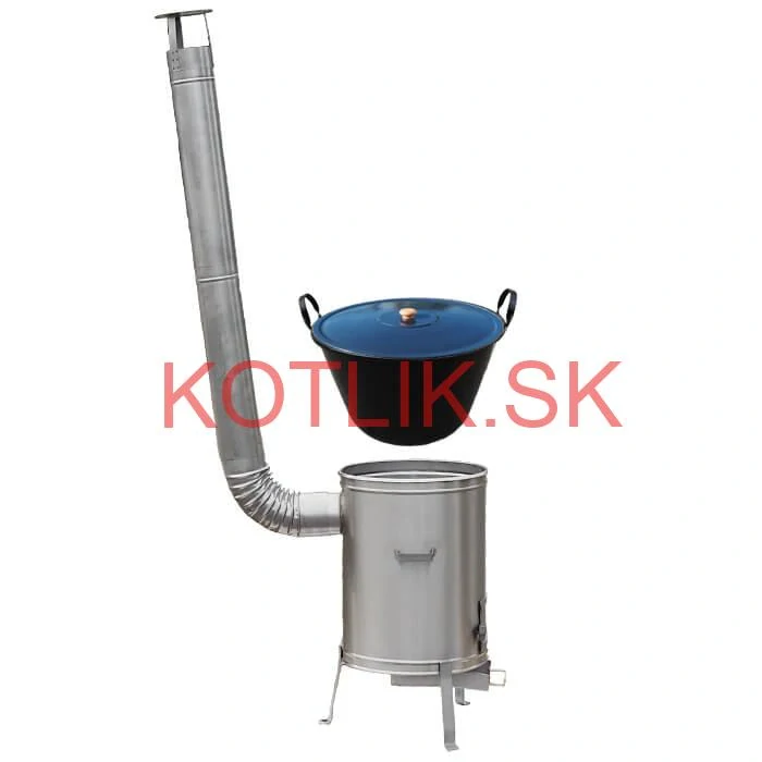 Guláš pre 60–80 ľudí – LUX kotlíkový set 60 L (nerezová kotlina)