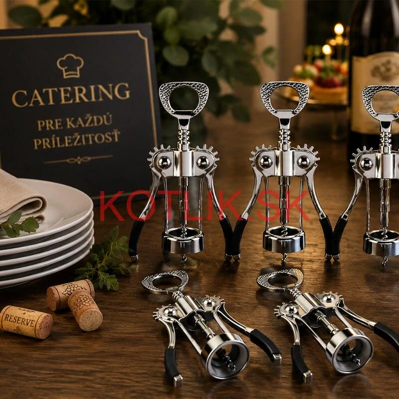 Súprava 5 otváračov na víno – vývrtky na catering a oslavy