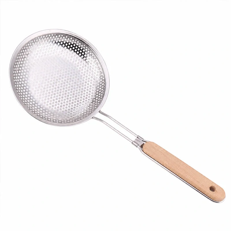 Hliníkové sitko 16 cm s drevenou rúčkou – dĺžka 37,5 cm