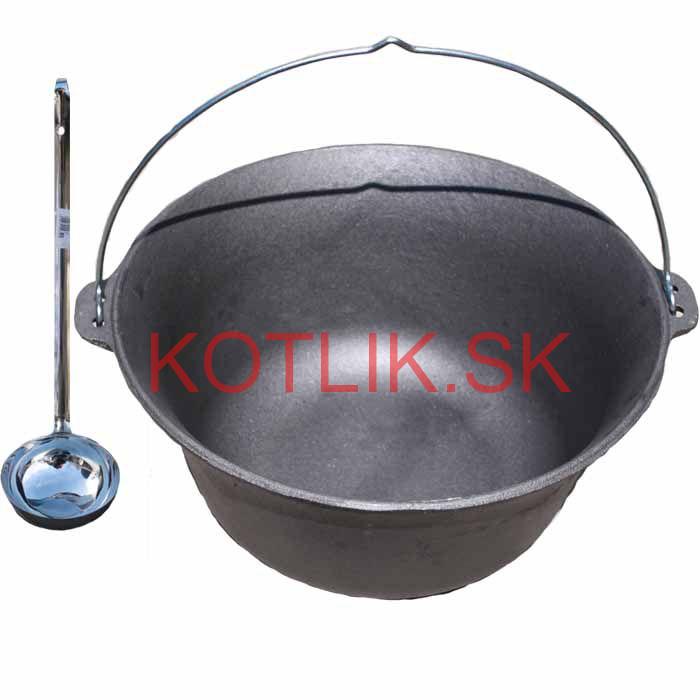 Liatinový kotlík 10,8 L + antikórová naberačka