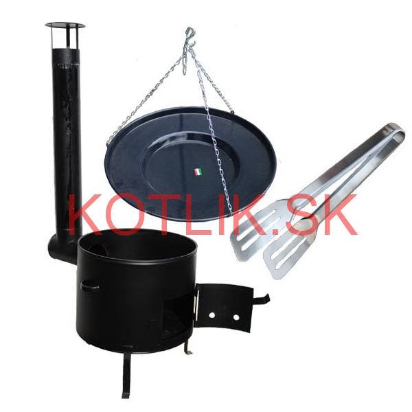 Grilovacia panvica s retiazkou + kotlina 39 cm