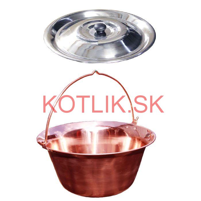 Medený kotlík 30 L + antikorová pokrievka