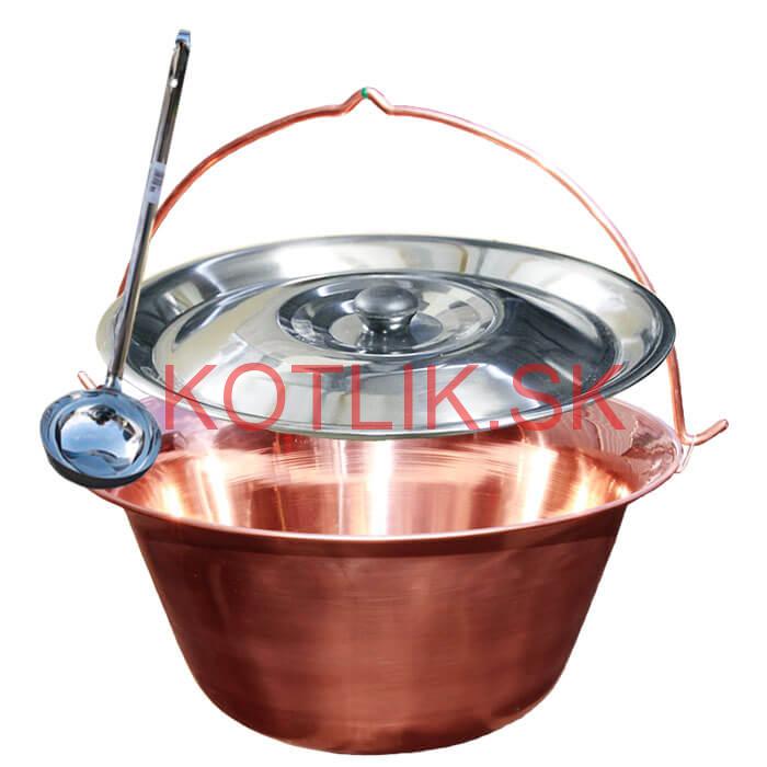 Medený kotlík 10 L (1,2 mm) + antikorová pokrievka