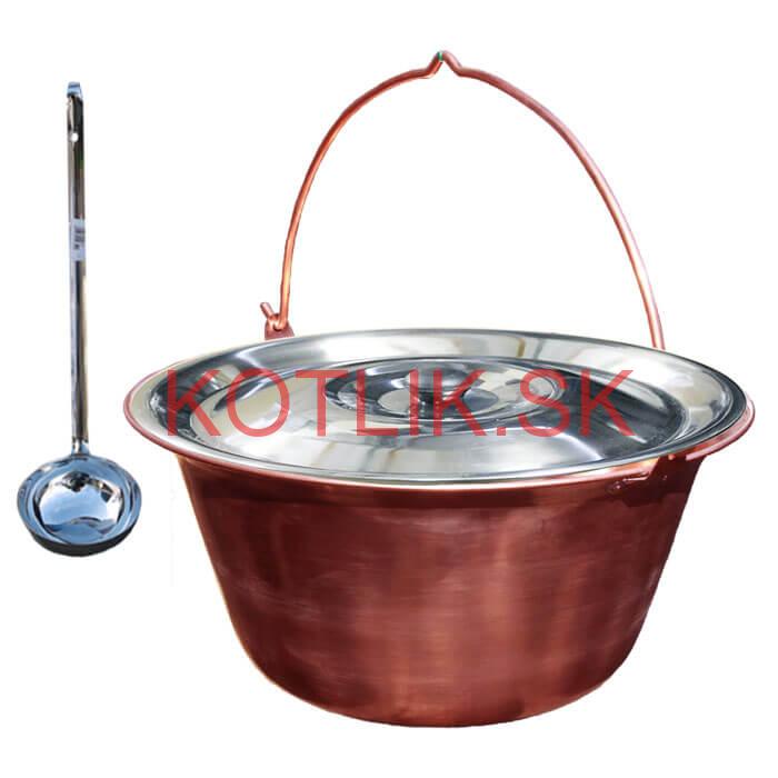 Medený kotlík 30 L (1,2 mm) + nerezová pokrievka